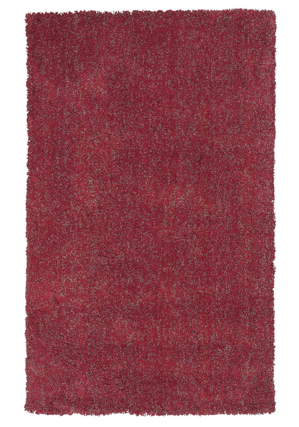 Rugs Red Area Rugs - 5' x 7' Polyester Red Heather Area Rug HomeRoots