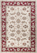 Rugs Red Area Rugs - 7'10" x 9'10" Polypropylene Ivory/Red Area Rug HomeRoots