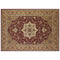 Rugs Red Area Rugs - 7'7" Octagon Polypropylene Red/Beige Area Rug HomeRoots