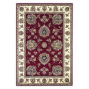 Rugs Red Area Rugs - 7'7" Octagon Polypropylene Red/Ivory Area Rug HomeRoots