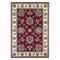 Rugs Red Area Rugs - 7'7" Octagon Polypropylene Red/Ivory Area Rug HomeRoots