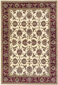 Rugs Red Area Rugs 7'7" x 10'10" Polypropylene Ivory/Red Area Rug 4174 HomeRoots