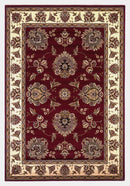Rugs Red Area Rugs - 9'10" X 13'2" Polypropylene Red/Ivory Area Rug HomeRoots