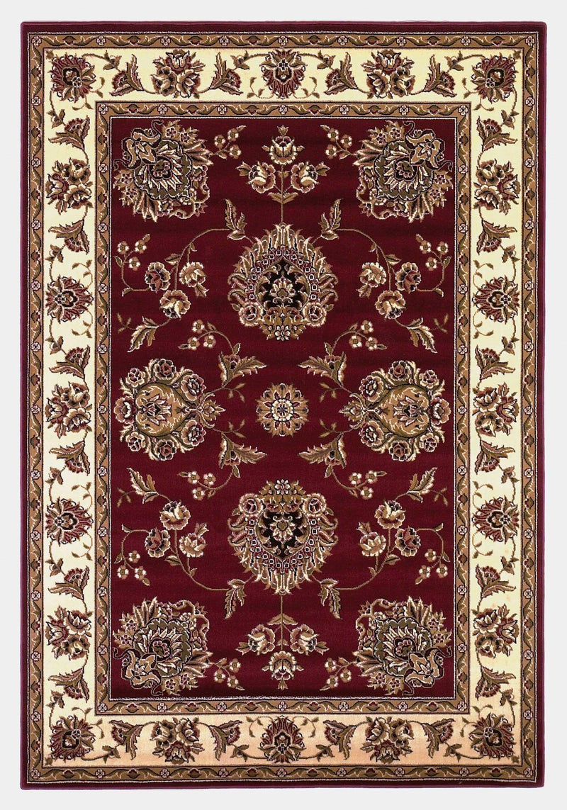 Rugs Red Area Rugs - 9'10" X 13'2" Polypropylene Red/Ivory Area Rug HomeRoots