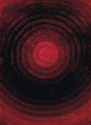 Rugs Red Area Rugs - 94" x 126" x 1.2" Burnt Red Polyester Oversize Rug HomeRoots