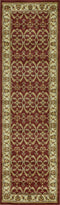Rugs Red Area Rugs - 94" X 94" X 0.'5" Red/Ivory Polypropylene Rug HomeRoots