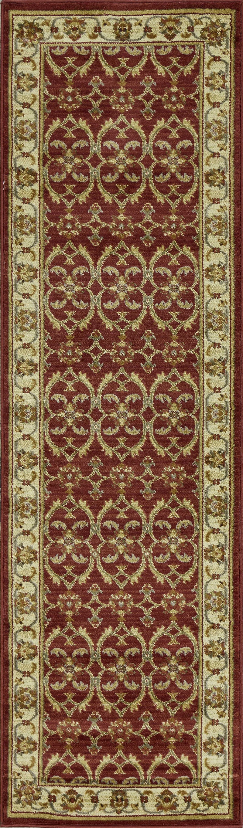 Rugs Red Area Rugs - 94" X 94" X 0.'5" Red/Ivory Polypropylene Rug HomeRoots