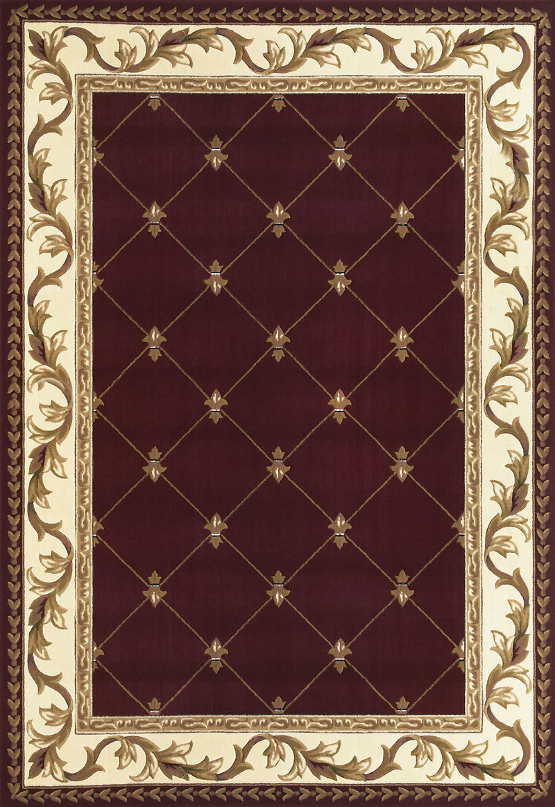 Rugs Red Kitchen Rugs 2'3" x 3'3" Polypropylene Red Area Rug 3286 HomeRoots