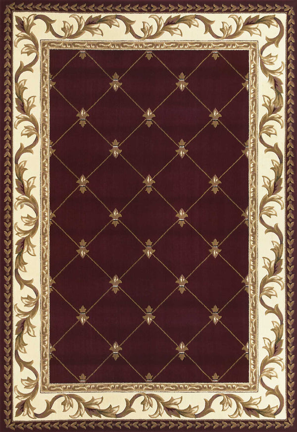 Rugs Red Kitchen Rugs 3'3" x 4'11" Polypropylene Red Area Rug 3686 HomeRoots