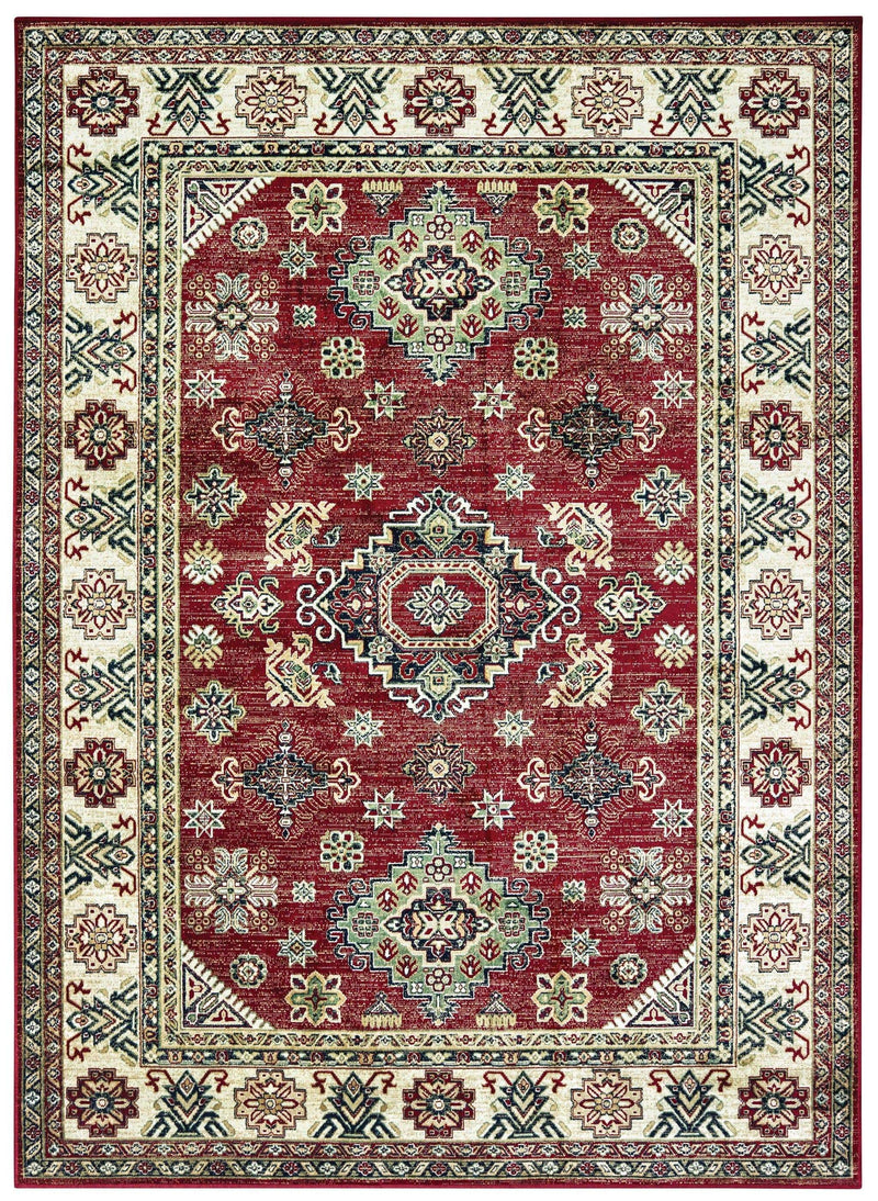 Rugs Red Rug 108" x 144" x 0.13" Red Viscose Oversize Rug 1069 HomeRoots