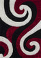 Rugs Red Rug 22" x 26" x 1.2" Red Polyester Accent Rug 9178 HomeRoots