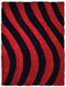 Rugs Red Rug 22" x 26" x 1.2" Red Polyester Accent Rug 9196 HomeRoots