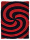 Rugs Red Rug 22" x 26" x 1.2" Red Polyester Accent Rug 9214 HomeRoots