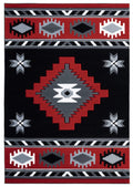 Rugs Red Rug - 22" x 32" x 0.53" Red Olefin/Polypropylene Accent Rug HomeRoots