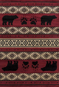 Rugs Red Rug - 22" x 36" x 0.4" Red Polypropylene Mat Rug HomeRoots