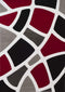 Rugs Red Rug - 22" x 36" x 0.43" Red Polypropylene Accent Rug HomeRoots