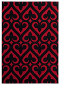 Rugs Red Rug 31" x 50" x 0.53" Red Olefin/Polypropylene Mat Rug 7455 HomeRoots