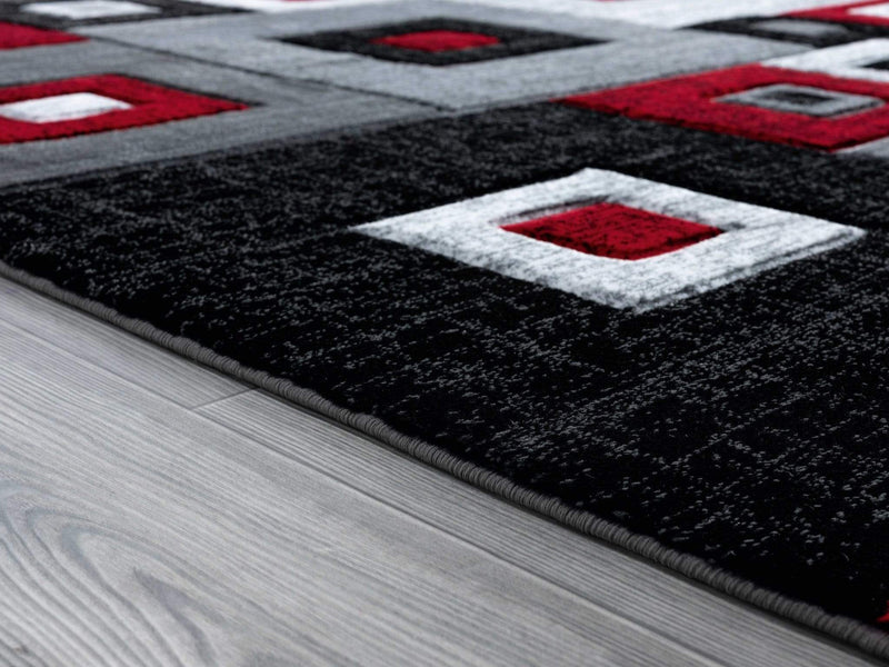Rugs Red Rug - 31" x 88" x 0.5 Red Olefin/Polypropylene Mat Rug HomeRoots