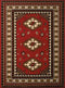 Rugs Red Rug 33" x 39" x 0.31" Red Polypropylene Accent Rug 8726 HomeRoots