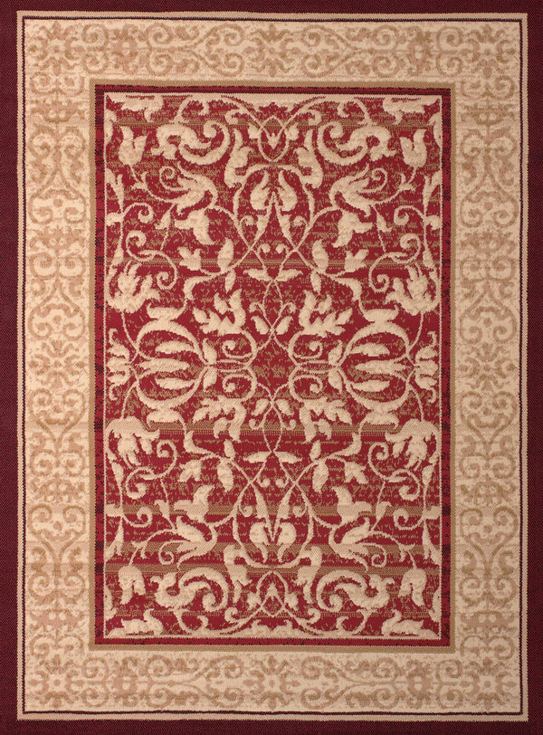 Rugs Red Rug 33" x 39" x 0.31" Red Polypropylene Accent Rug 8818 HomeRoots