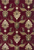 Rugs Red Rug - 5'3" x 7'7" Polypropylene Red Area Rug HomeRoots