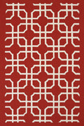 Rugs Red Rug - 60" x 90" x 0.47" Red Olefin Area Rug HomeRoots