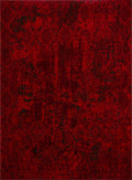 Rugs Red Rug - 63" x 84" x 0.43" Red Polypropylene/Polyester Area Rug HomeRoots