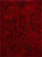 Rugs Red Rug - 63" x 84" x 0.43" Red Polypropylene/Polyester Area Rug HomeRoots