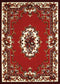 Rugs Red Rug 63" x 86" x 0.4" Red Olefin Area Rug 7675 HomeRoots