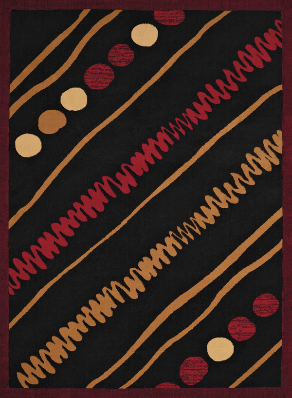Rugs Red Rug 63" x 86" x 0.4" Red Olefin Area Rug 7731 HomeRoots