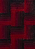 Rugs Red Rug 63" x 86" x 1.2" Red Polyester Area Rug 9134 HomeRoots