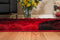 Rugs Red Rug - 63" x 86" x 1.2" Red Polyester Area Rug HomeRoots