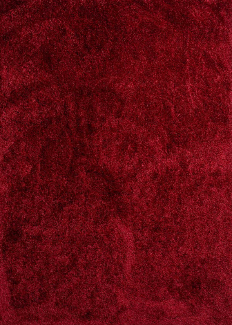 Rugs Red Rug - 63 x 86" x 2.7" Red Polyester Area Rug HomeRoots