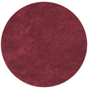 Rugs Red Rug - 8' Round Polyester Red Area Rug HomeRoots