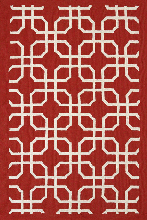 Rugs Red Rug - 94" x 118" x 0.47" Red Olefin Oversize Rug HomeRoots