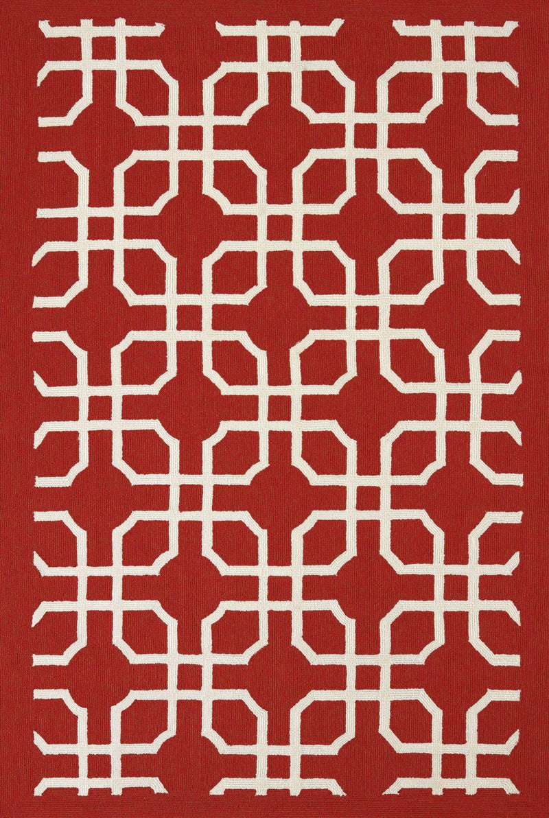 Rugs Red Rug - 94" x 118" x 0.47" Red Olefin Oversize Rug HomeRoots