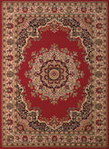 Rugs Red Rug - 94" x 126" x 0.31" Red Polypropylene Oversize Rug HomeRoots