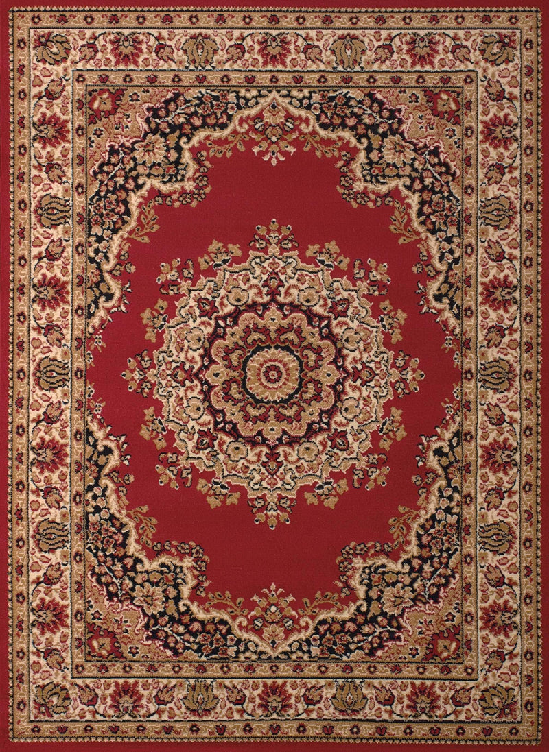 Rugs Red Rug - 94" x 126" x 0.31" Red Polypropylene Oversize Rug HomeRoots