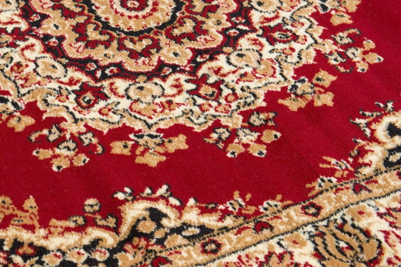 Rugs Red Rug - 94" x 126" x 0.31" Red Polypropylene Oversize Rug HomeRoots