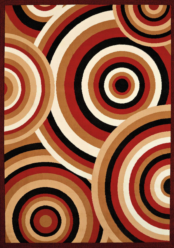 Rugs Red Rug 94" x 126" x 0.4" Red Olefin Oversize Rug 7628 HomeRoots