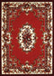 Rugs Red Rug 94" x 126" x 0.4" Red Olefin Oversize Rug 7676 HomeRoots