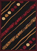 Rugs Red Rug 94" x 126" x 0.4" Red Olefin Oversize Rug 7732 HomeRoots