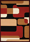 Rugs Red Rug - 94" x 126" x 0.4" Red Olefin Oversize Rug HomeRoots