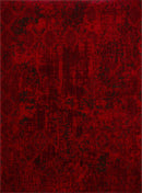 Rugs Red Rug 94" x 126" x 0.43" Red Polypropylene/Polyester Oversize Rug 1815 HomeRoots