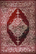 Rugs Red Rug - 94" x 126" x 0.43" Red Polypropylene/Polyester Oversize Rug HomeRoots