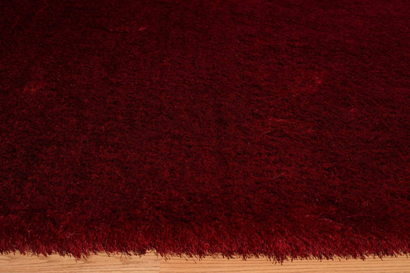 Rugs Red Rug - 94" x 126" x 2.7" Red Polyester Oversize Rug HomeRoots