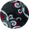 Rugs Red Rug 94" x 94" x 0.53" Red Olefin/Polypropylene Round Rug 7445 HomeRoots