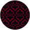 Rugs Red Rug 94" x 94" x 0.53" Red Olefin/Polypropylene Round Rug 7457 HomeRoots