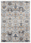 Rugs Room Rugs 63" x 86" x 0.79" Blue/Grey Microfiber/Polyester Area Rug 7996 HomeRoots