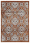 Rugs Room Rugs - 63" x 86" x 0.79" Burnt Orange Microfiber/Polyester Area Rug HomeRoots